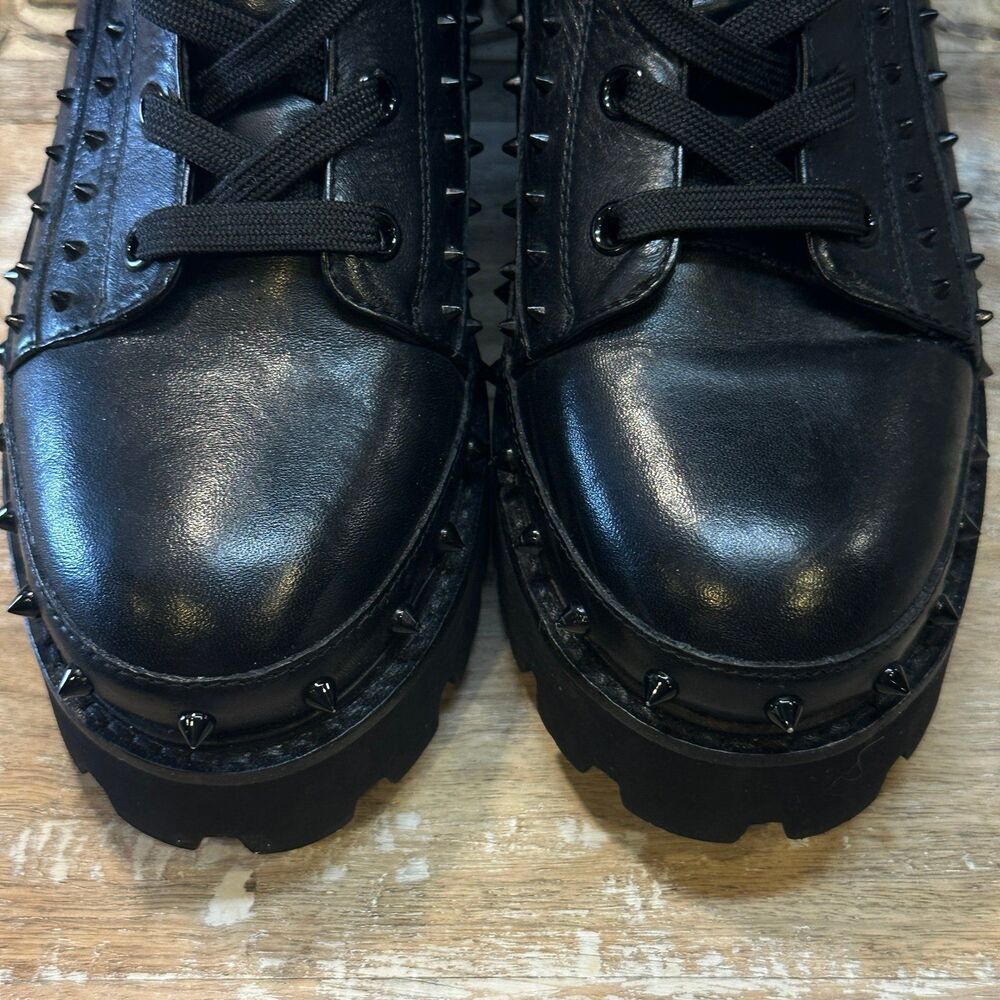 PINKO Combat Ankle Boots Women's Black Size 36 - Picture 3 of 11